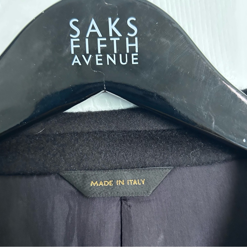 Donna Karan Signature 100% Cashmere Blazer Made in Italy BlackTailored Fit - Picture 3 of 9
